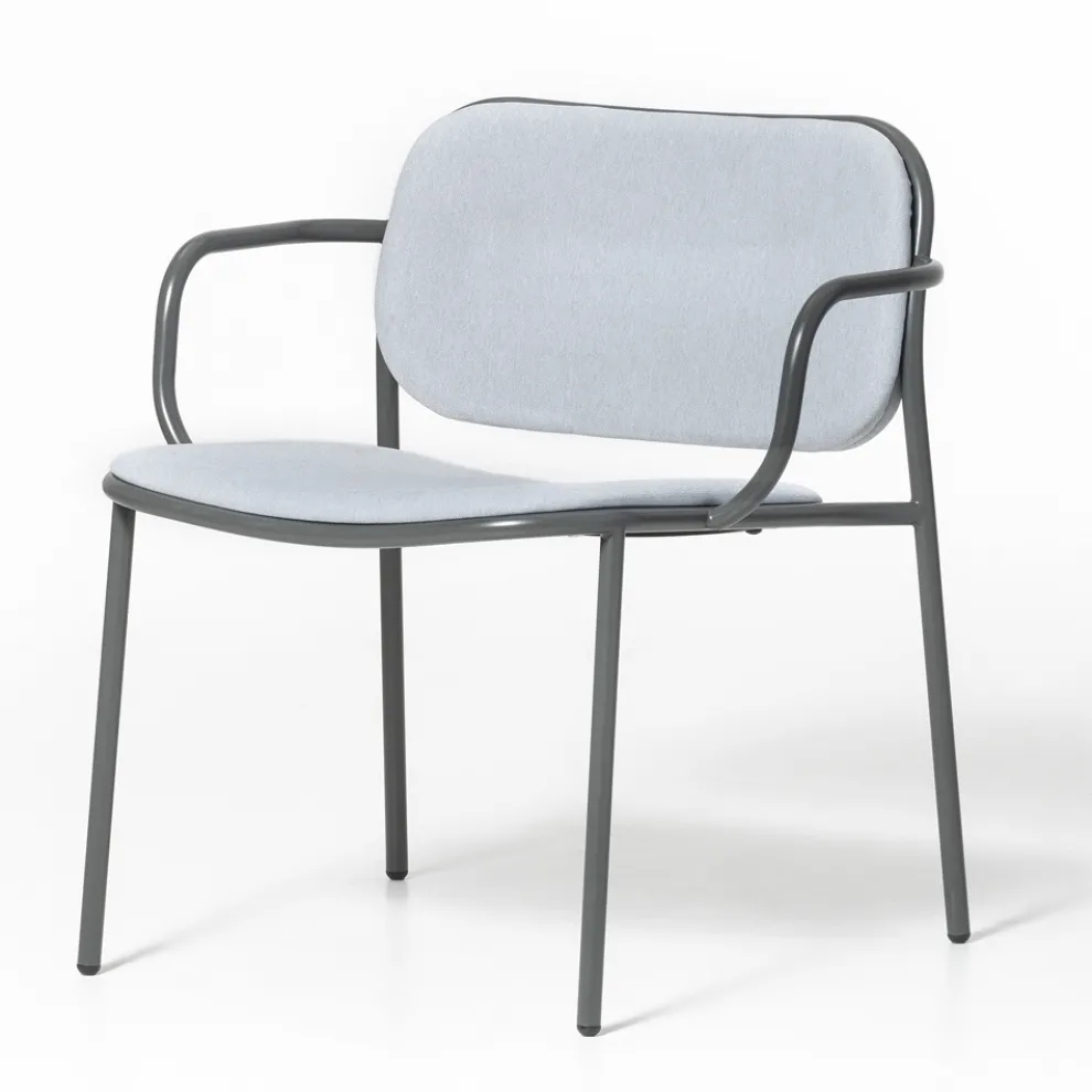 Wohnzimmersessel mit Stoffbezug Made in Italy 2 Stück - Sangria