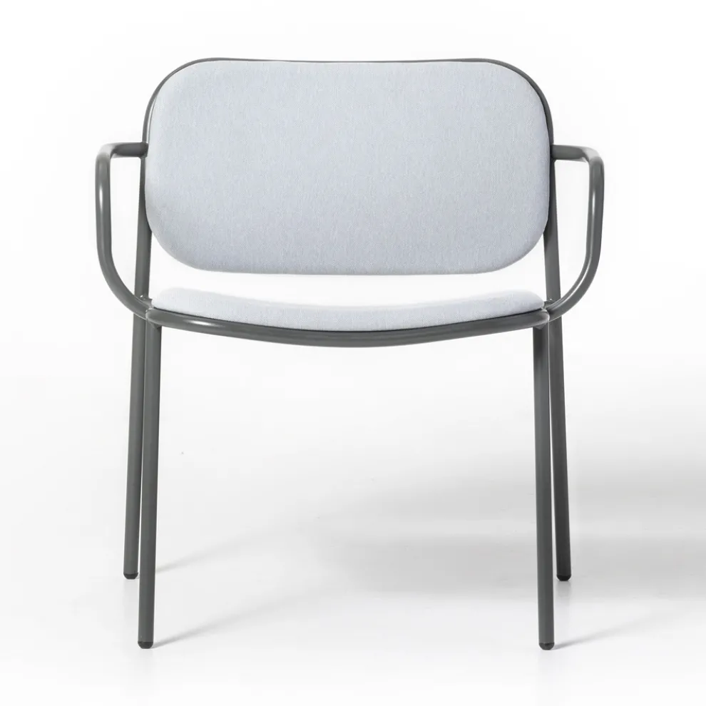 Wohnzimmersessel mit Stoffbezug Made in Italy 2 Stück - Sangria