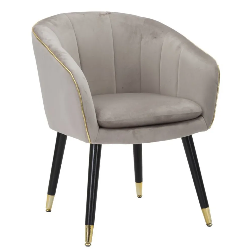 Wohnzimmersessel mit Stoffbezug und modernen Holzbeinen - Ezia