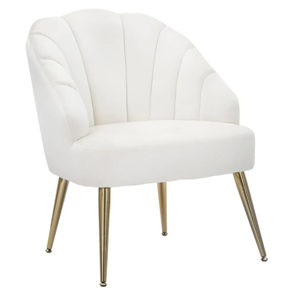 Wohnzimmersessel mit Stoffbezug und Metallbeinen - Shell