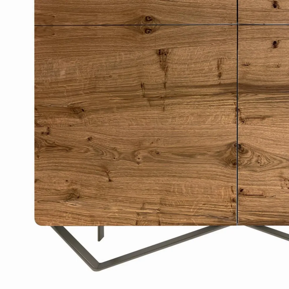 Wohnzimmer-Sideboard aus MDF mit 2 Fußstützen Made in Italy - Rosalba