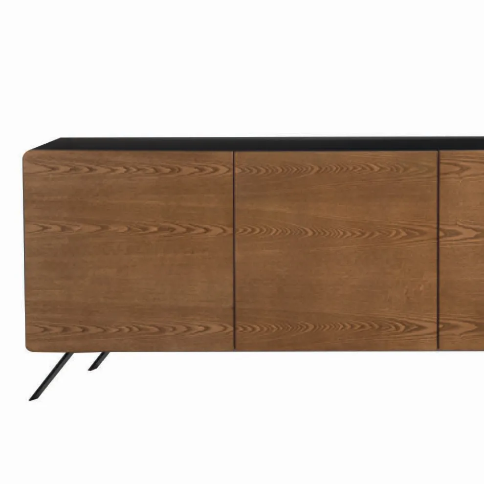 Wohnzimmer-Sideboard aus MDF und Massivholz 2 oder 3 Türen Made in Italy - Kammer