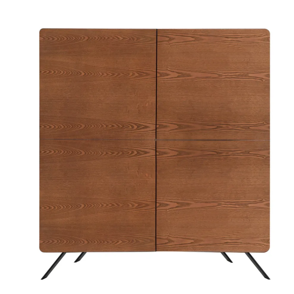 Wohnzimmer-Sideboard MDF-Struktur und Massivholz 4 Türen Made in Italy - Rosalba