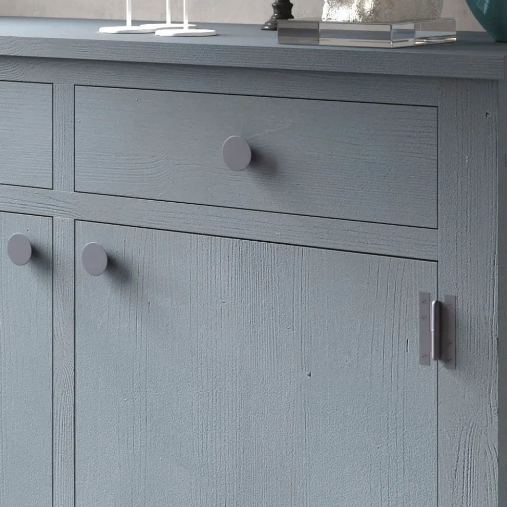 Wohnzimmer-Sideboard aus massivem Tannenholz 4 Fächer Made in Italy - Pascual