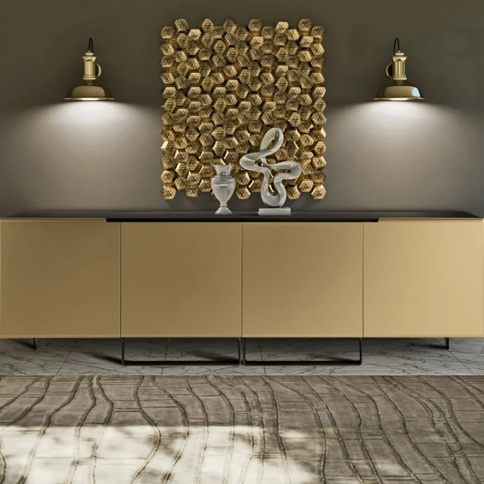 Wohnzimmer-Sideboard mit 4 Türen in verschiedenen Ausführungen, hergestellt in Italien – Heidi