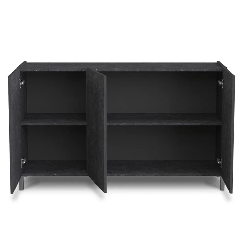 Wohnzimmer-Sideboard mit Melamin-Marmor-Finish, hergestellt in Italien – Zink