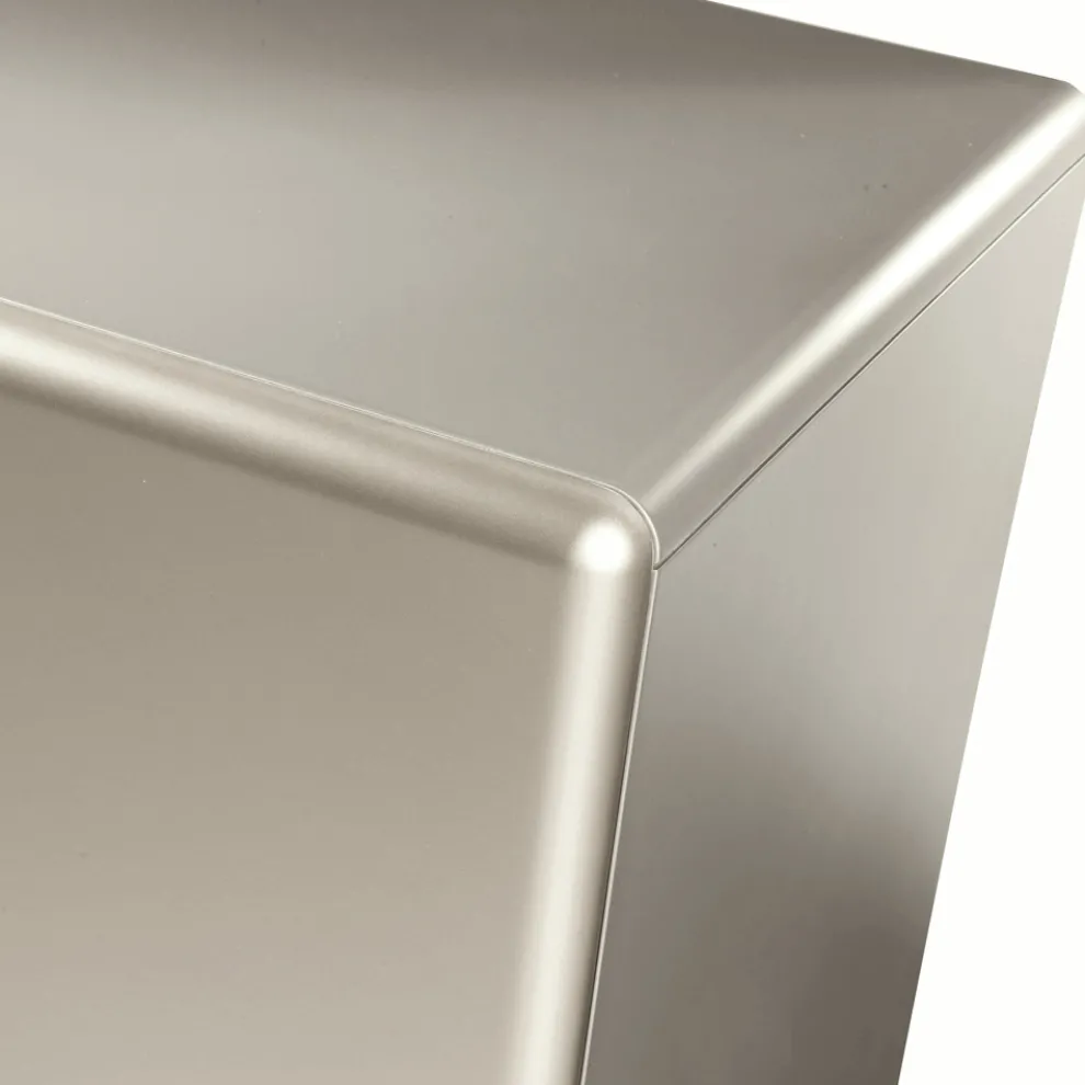 Wohnzimmer-Sideboard mit 3 Türen in Nickel-Finish, hergestellt in Italien – Foglio