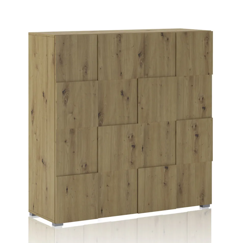 Wohnzimmer-Sideboard mit 2 Flügeltüren in Eichenoptik – Natrium