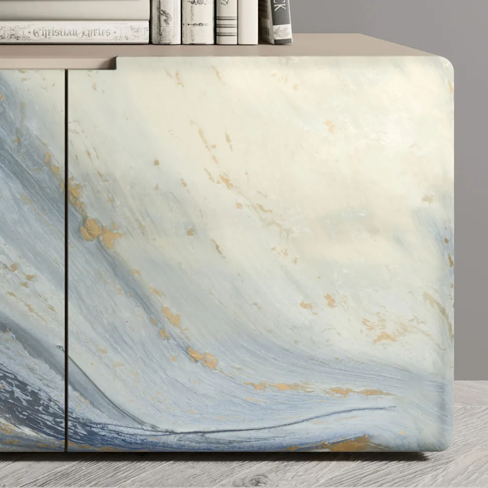 Wohnzimmer-Sideboard mit 3 Türen in verschiedenen Ausführungen, hergestellt in Italien – Ole