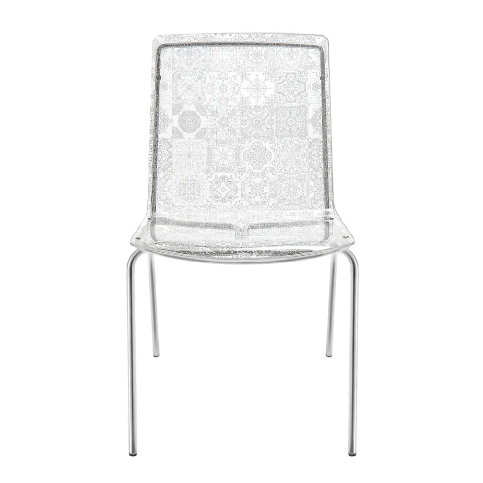 Wohnzimmerstuhl aus Plexiglas und Eisen, hergestellt in Italien, 2 Stück – Pumbaa