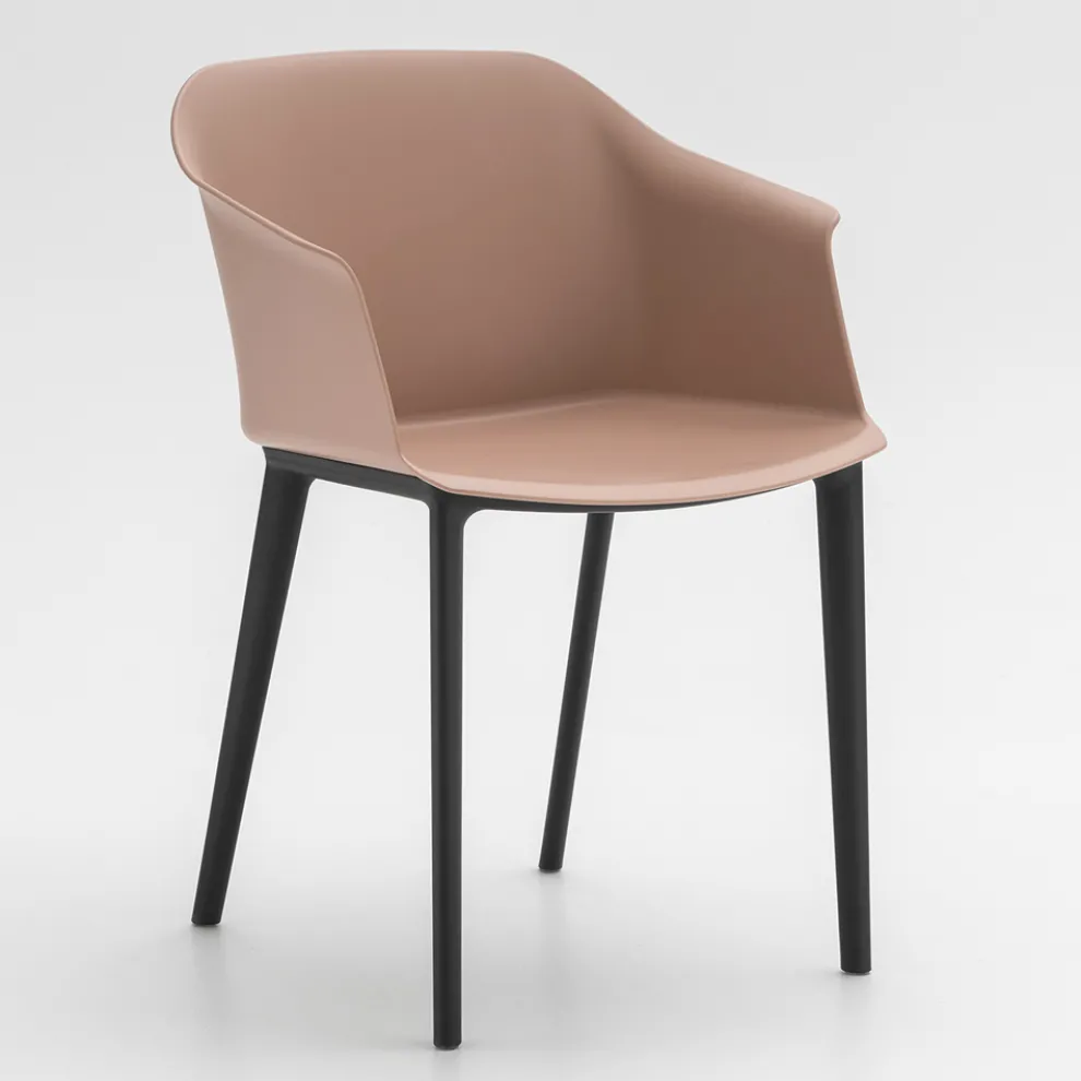 Wohnzimmerstuhl aus farbigem Polypropylen Made in Italy, 4 Stück - Marbella