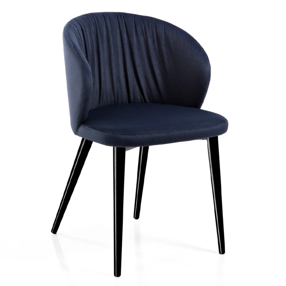 Wohnzimmerstuhl aus Stoff und Esche mit elegantem Design – Reginaldo