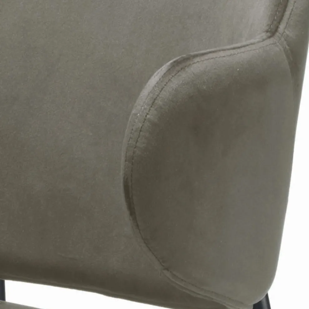 Wohnzimmerstuhl aus Stahl und Samt, hergestellt in Italien – Foggia