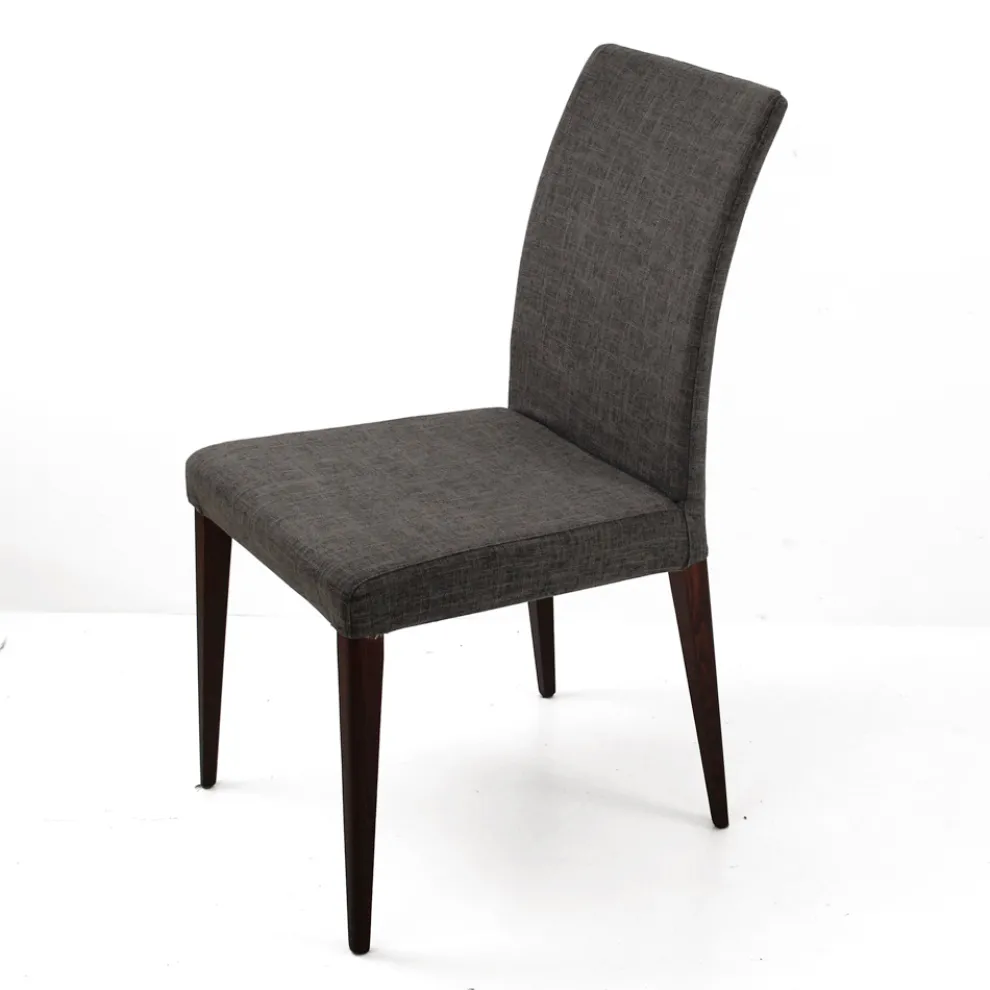 Wohnzimmerstuhl aus gebeiztem Eschenholz und Stoff Made in Italy - Aspect