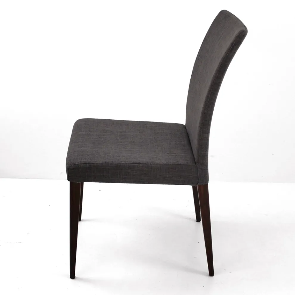 Wohnzimmerstuhl aus gebeiztem Eschenholz und Stoff Made in Italy - Aspect