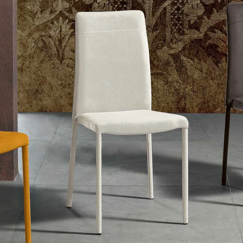 Wohnzimmerstuhl komplett mit Stoff „Made in Italy“ gepolstert – Lorelai