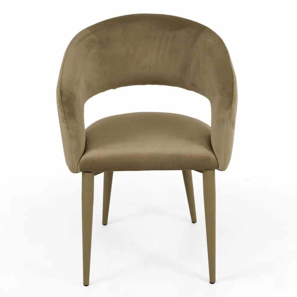 Wohnzimmerstuhl mit Samtsitzseil-Finish Made in Italy - Savignano