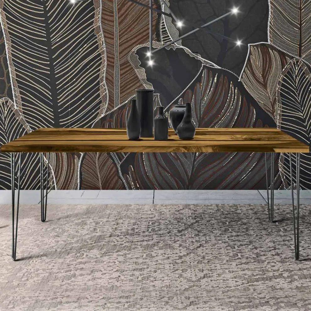 Wohnzimmertisch aus Eiche und farbigem Epoxidharz, hergestellt in Italien – Magnus