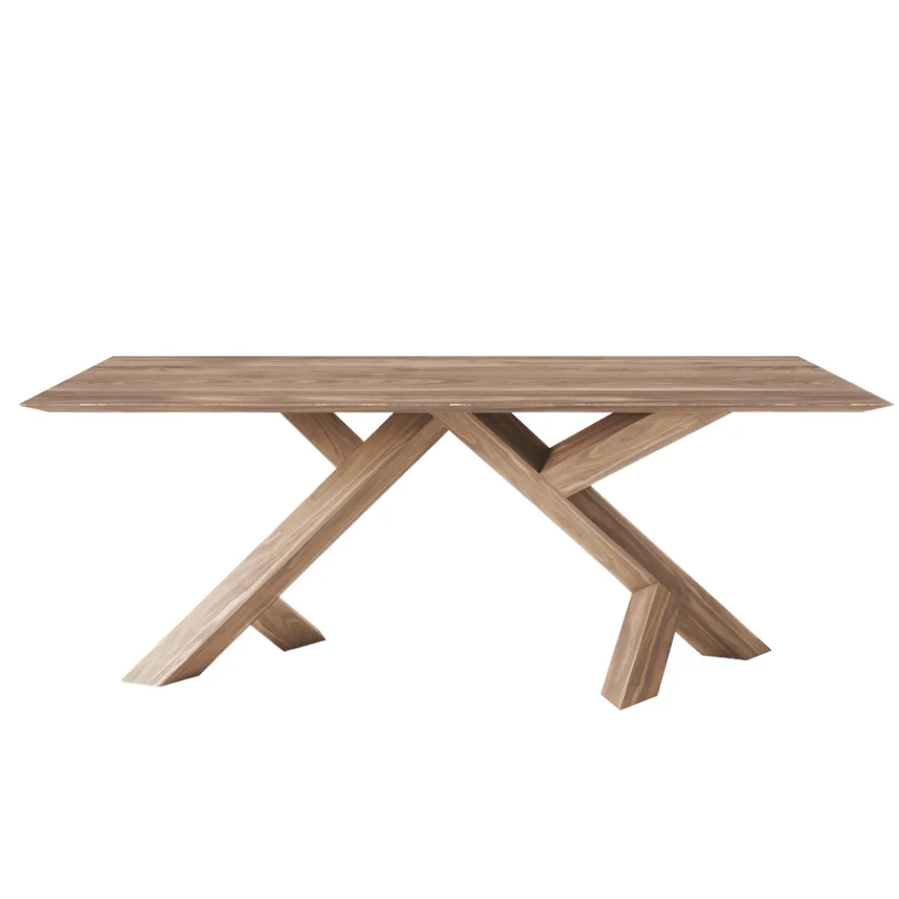 Wohnzimmertisch aus echtem massivem Nussbaumholz Made in Italy - Boromir