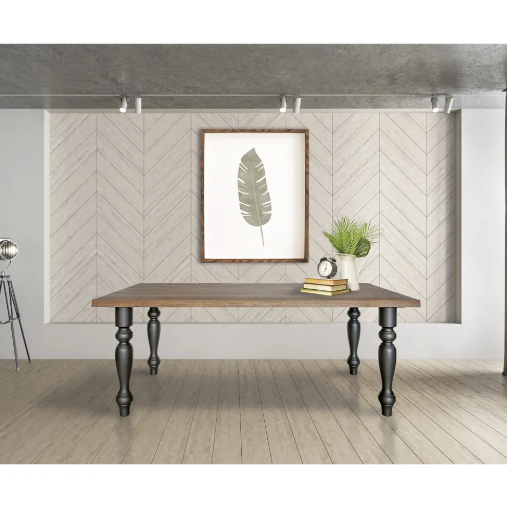 Wohnzimmertisch aus furnierter Eiche Made in Italy - Geolier