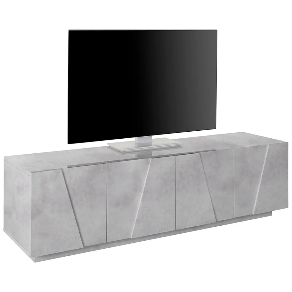 Wohnzimmer-TV-Ständer mit 4 Melamintüren Made in Italy - Naditza