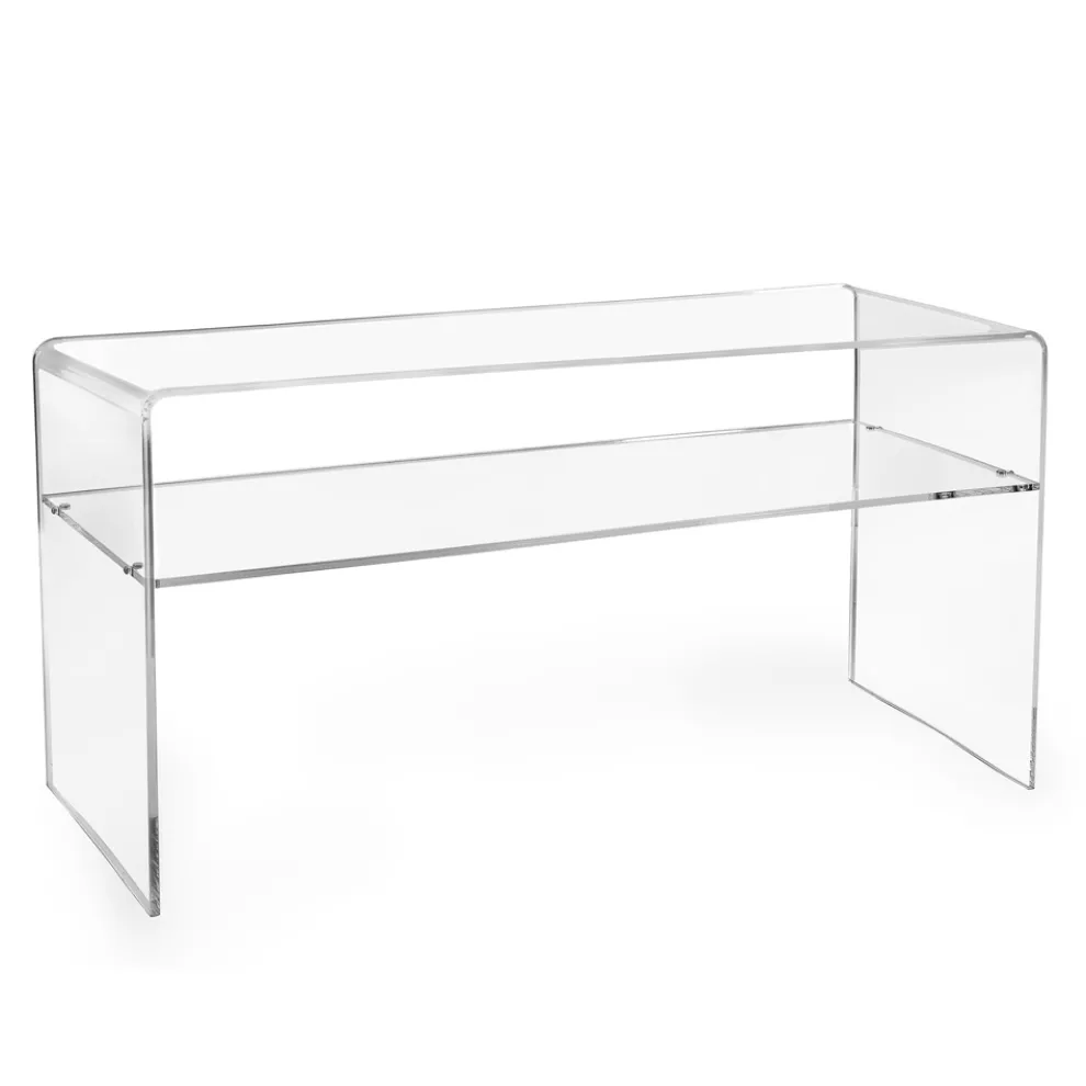 Wohnzimmer-TV-Ständer aus transparentem Plexiglas Made in Italy - Giuliette