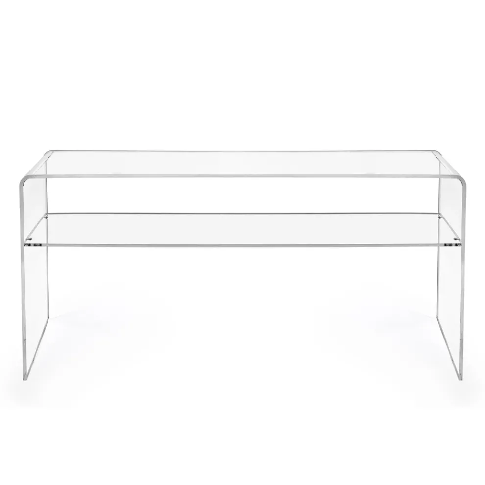 Wohnzimmer-TV-Ständer aus transparentem Plexiglas Made in Italy - Giuliette