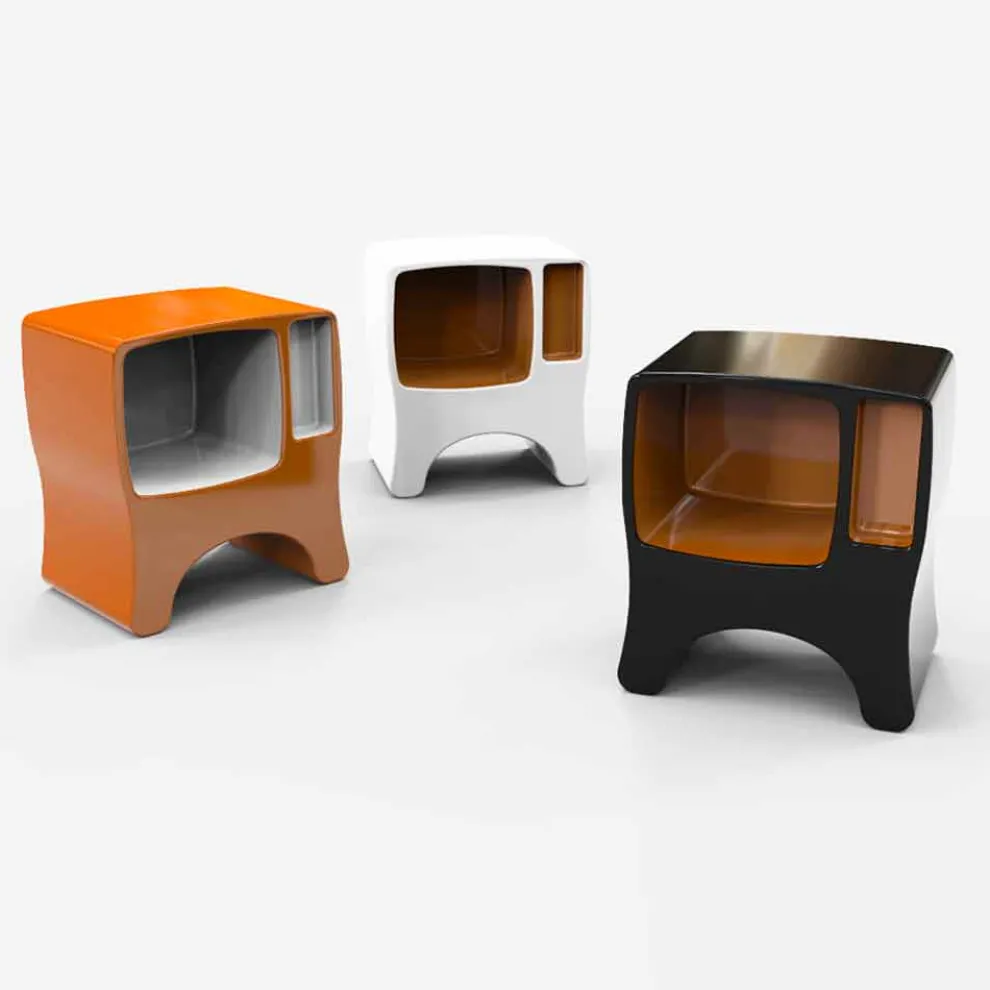 Nachttisch aus Solid Surface® Catodico Made in Italy