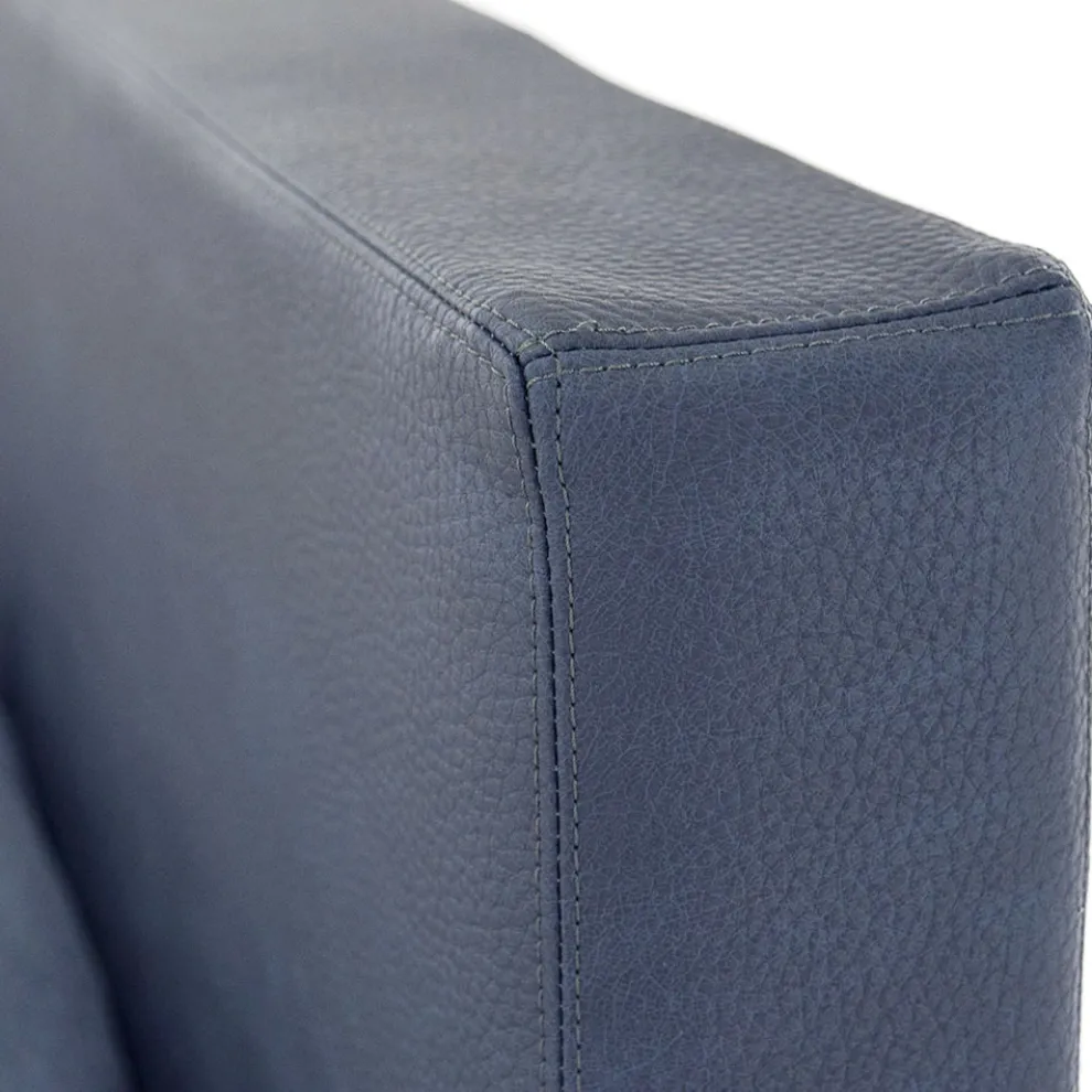 Luxuriöses Doppelbett aus Kunstleder oder Stoff mit Box Made in Italy - Nuvola