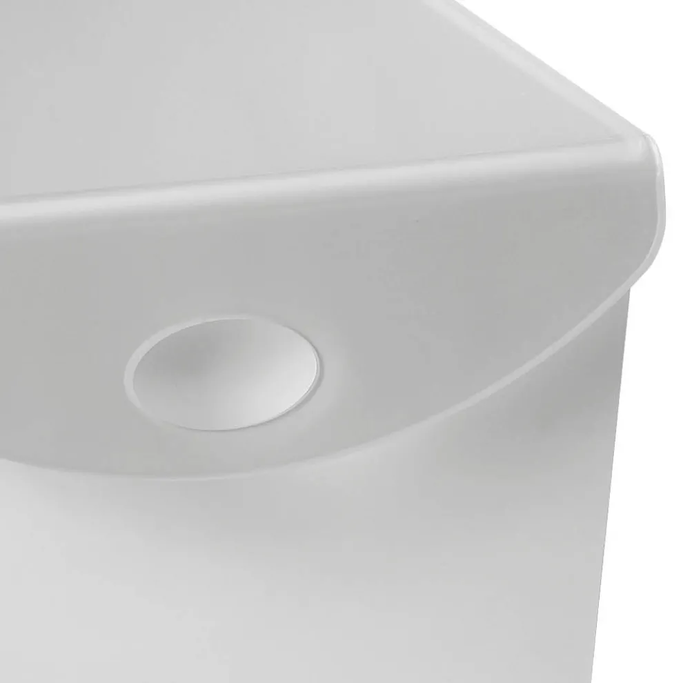 Wäschebehälter aus Holz und farbigem Acrylglas - Brugio