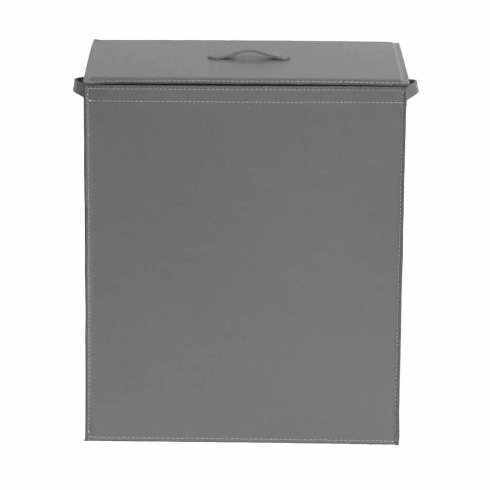 Wäschekorb aus Leder mit einem rechteckigen Design-Basis Peter