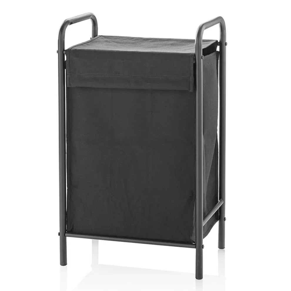 Wäschekorb aus Metall und Stoff - Musik