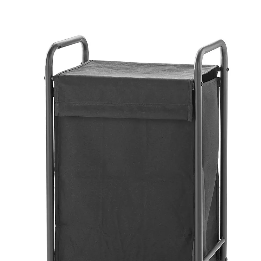 Wäschekorb aus Metall und Stoff - Musik