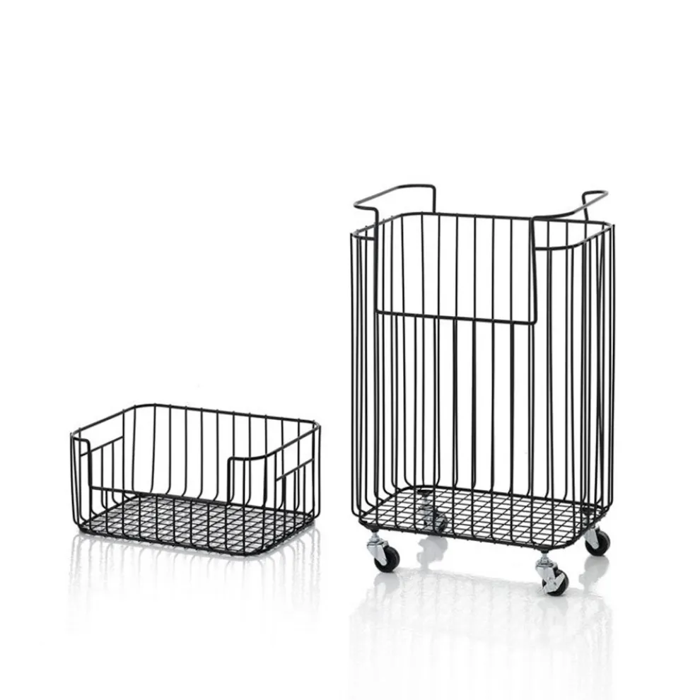 Wäschekorb mit Schwenkrädern - Power