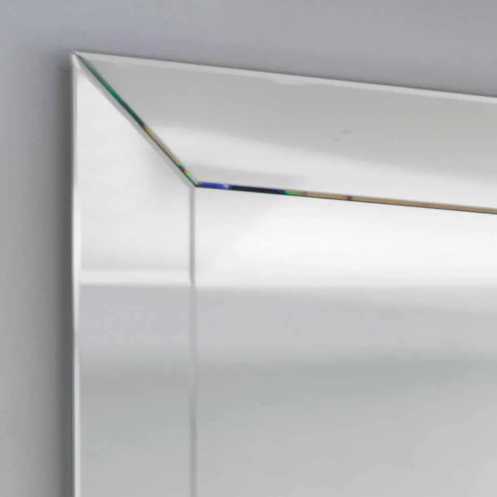 Wulstiger Spiegel mit moderner Grundkante, H120 x L120cm, Dedalo