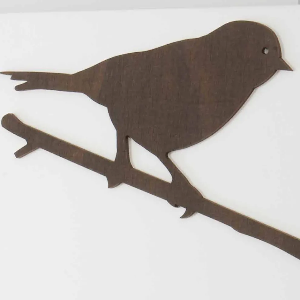 Weiße Wanduhr mit hölzernen Tierdekorationen Modernes Design - Spannung