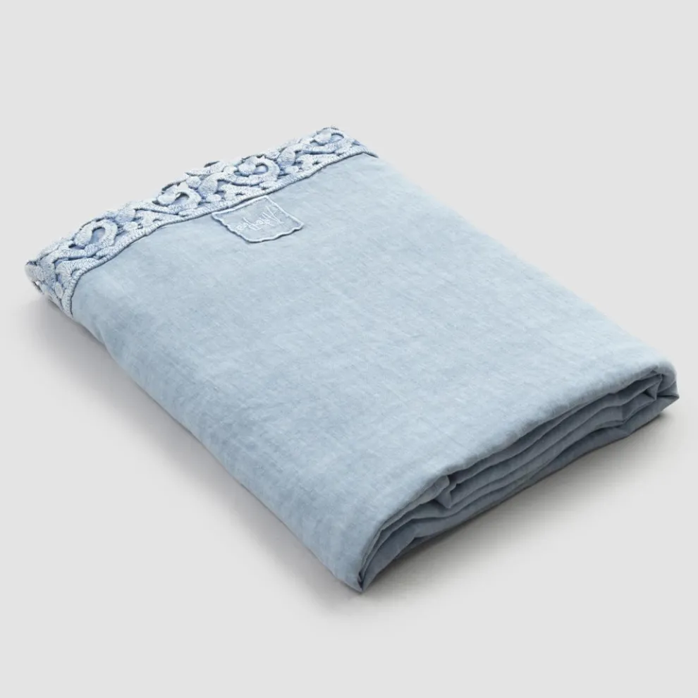 Leinen Doppelbettlaken mit Poema Lace, 3 Oberflächen - Dulcis