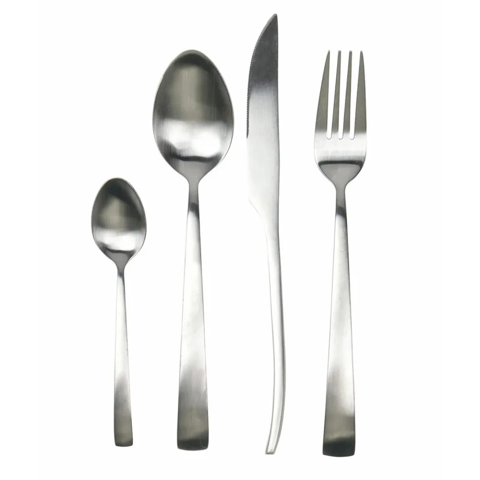 24-teiliges Besteckset aus mattem Stahl in Silber, Gold oder Kupfer - Borough