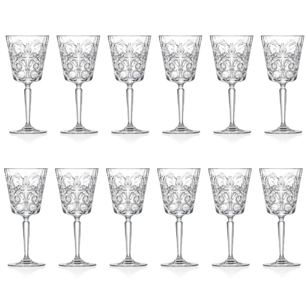 12 Gläser für Wasser-, Getränke- oder Cocktaildesign in dekoriertem Öko-Kristall - Destino