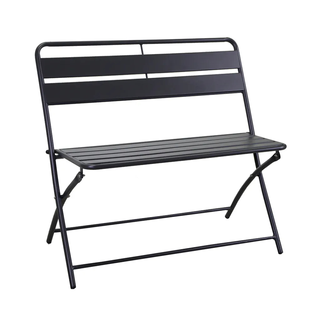 Klappbare Gartenbank aus Metall - Schleife