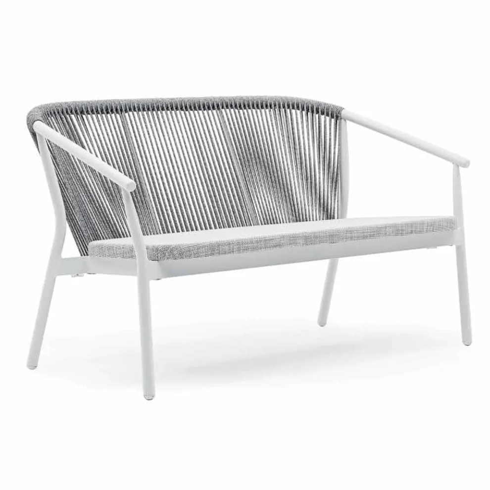 Zweisitzer Garden Stacking Sofa Aluminium und Stoff - Smart By Varaschin