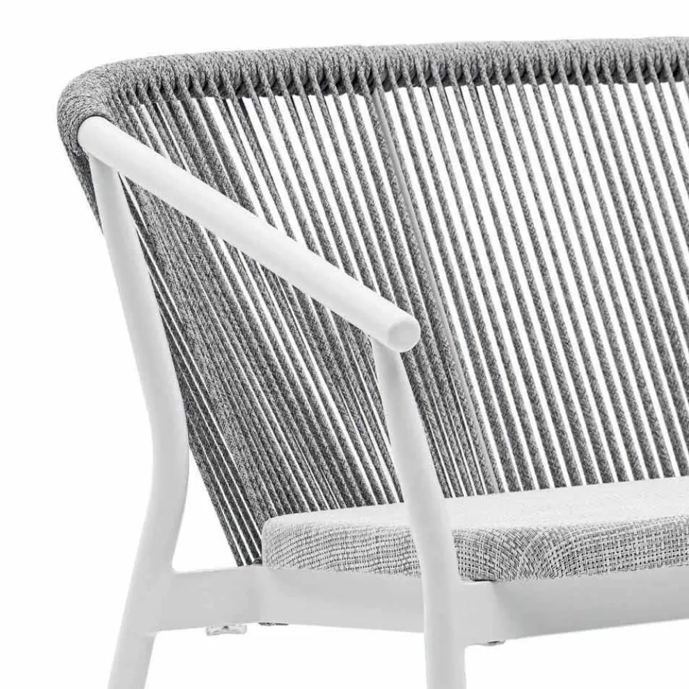 Zweisitzer Garden Stacking Sofa Aluminium und Stoff - Smart By Varaschin
