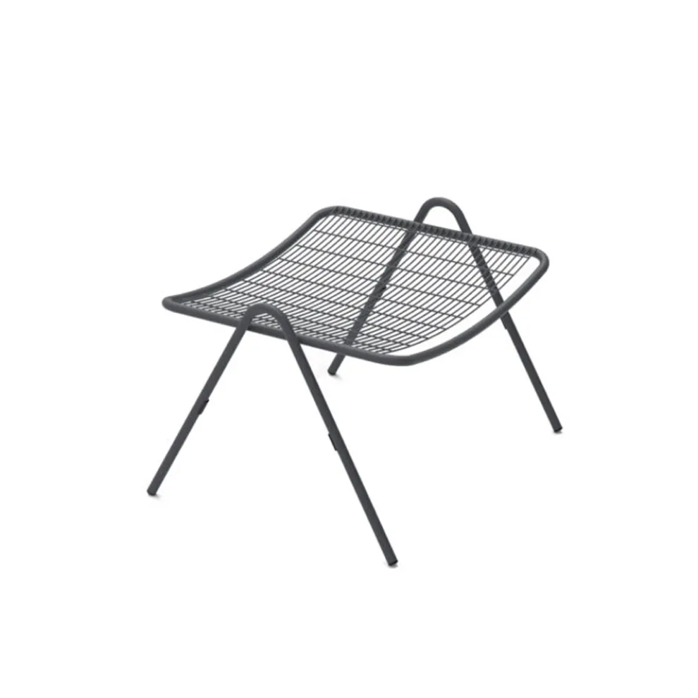 Gartenhocker mit Struktur aus verzinktem Stahl Made in Italy - Elvia