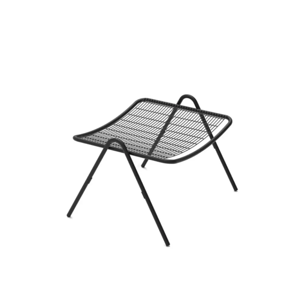 Gartenhocker mit Struktur aus verzinktem Stahl Made in Italy - Elvia