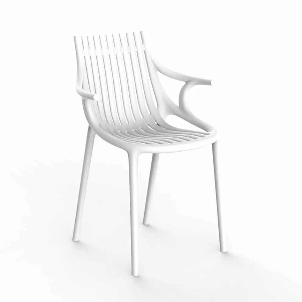 4-teiliger stapelbarer Esszimmerstuhl aus Polypropylen im Freien - Ibiza by Vondom