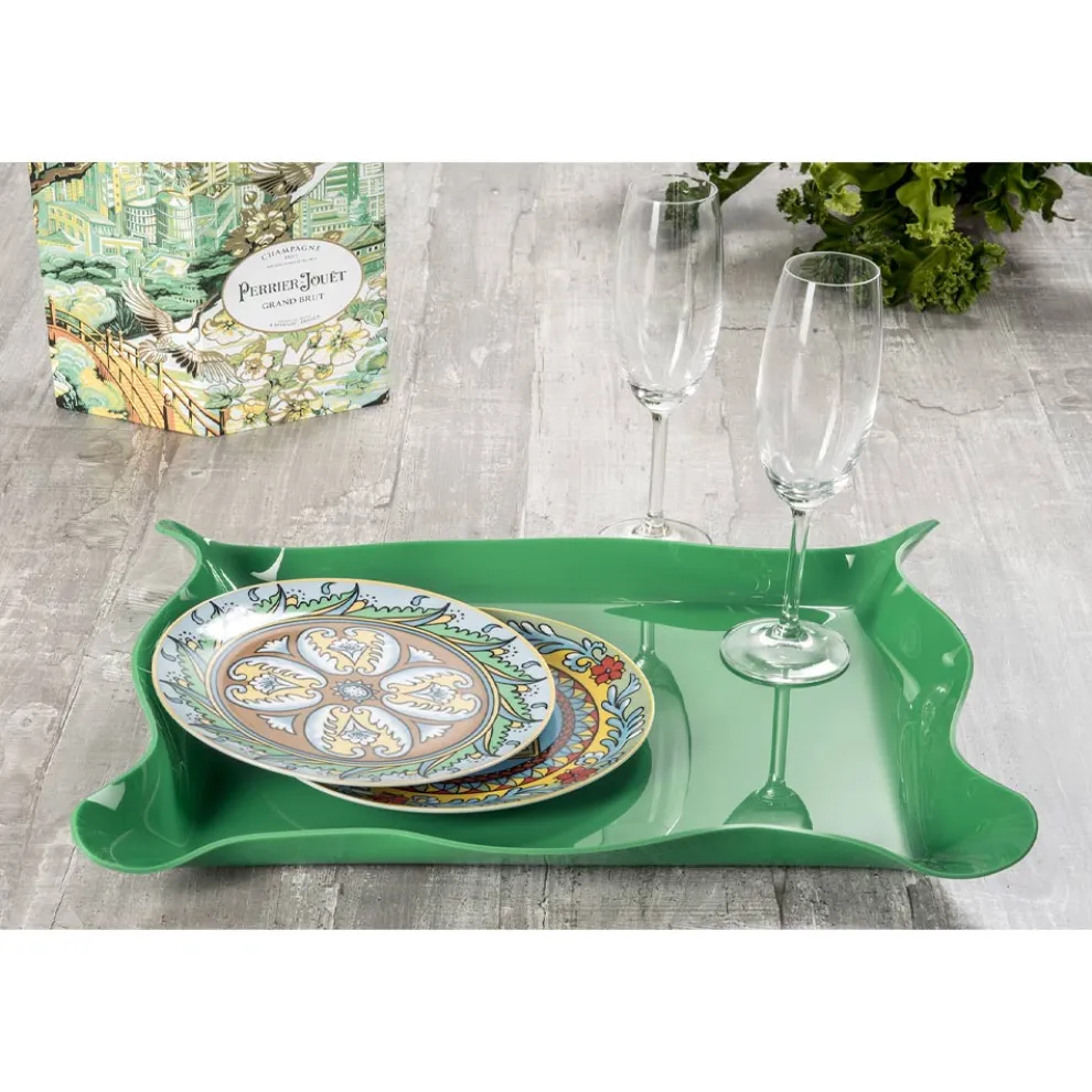 Farbiges und recycelbares Plexiglas-Tablett 2 Größen 2 Stück - Gabrio