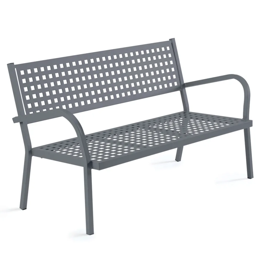 2-Sitzer Gartensofa mit Stahlgestell Made in Italy - Nilda