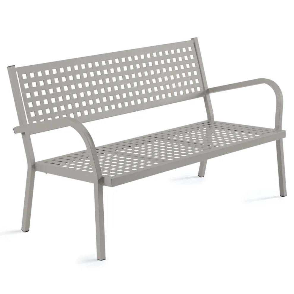 2-Sitzer Gartensofa mit Stahlgestell Made in Italy - Nilda