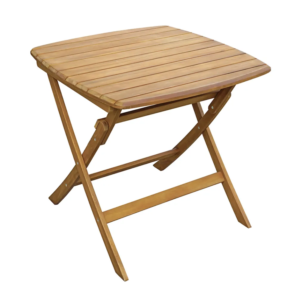 Quadratischer Gartentisch aus Akazienholz - Sunset