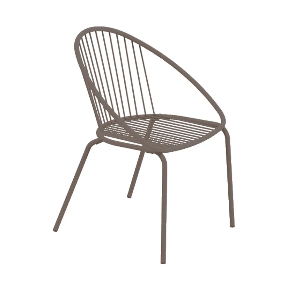 Stapelbarer Outdoor-Sessel aus Stahl Made in Italy 2 Stück - Sansa